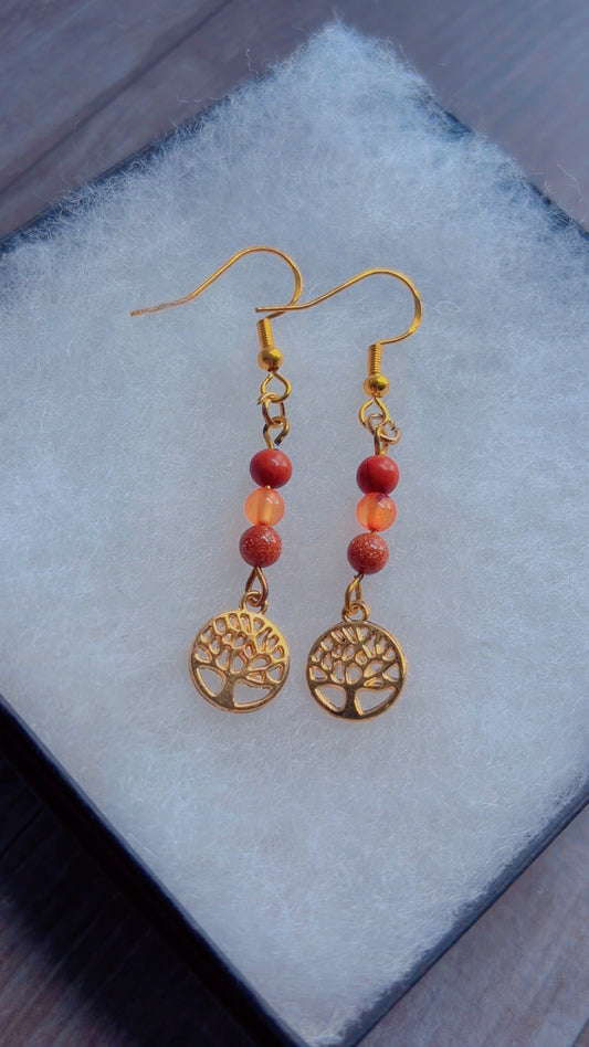 Handmade tree of life earrings