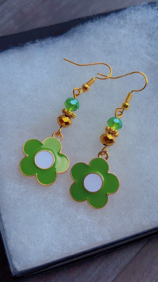 Handmade flower earrings
