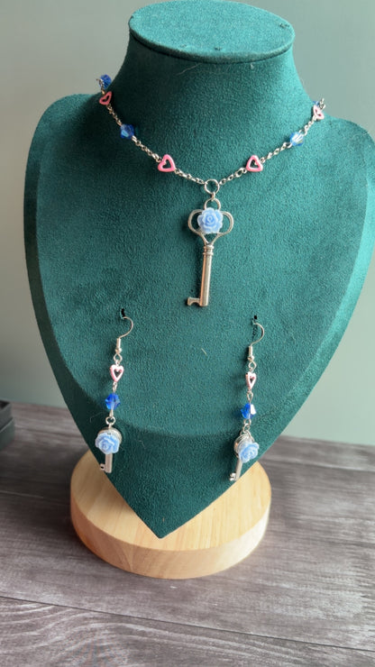Handmade keys & roses set