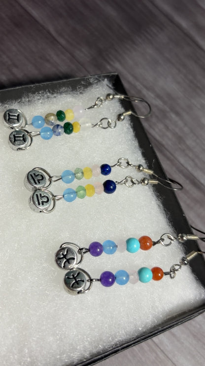 Handmade star sign earrings