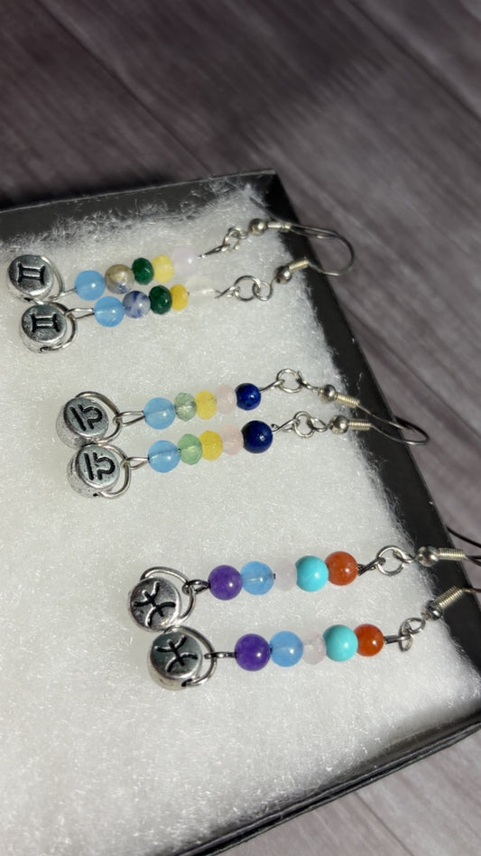 Handmade star sign earrings