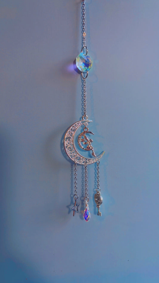 Handmade celestial fairy suncatcher