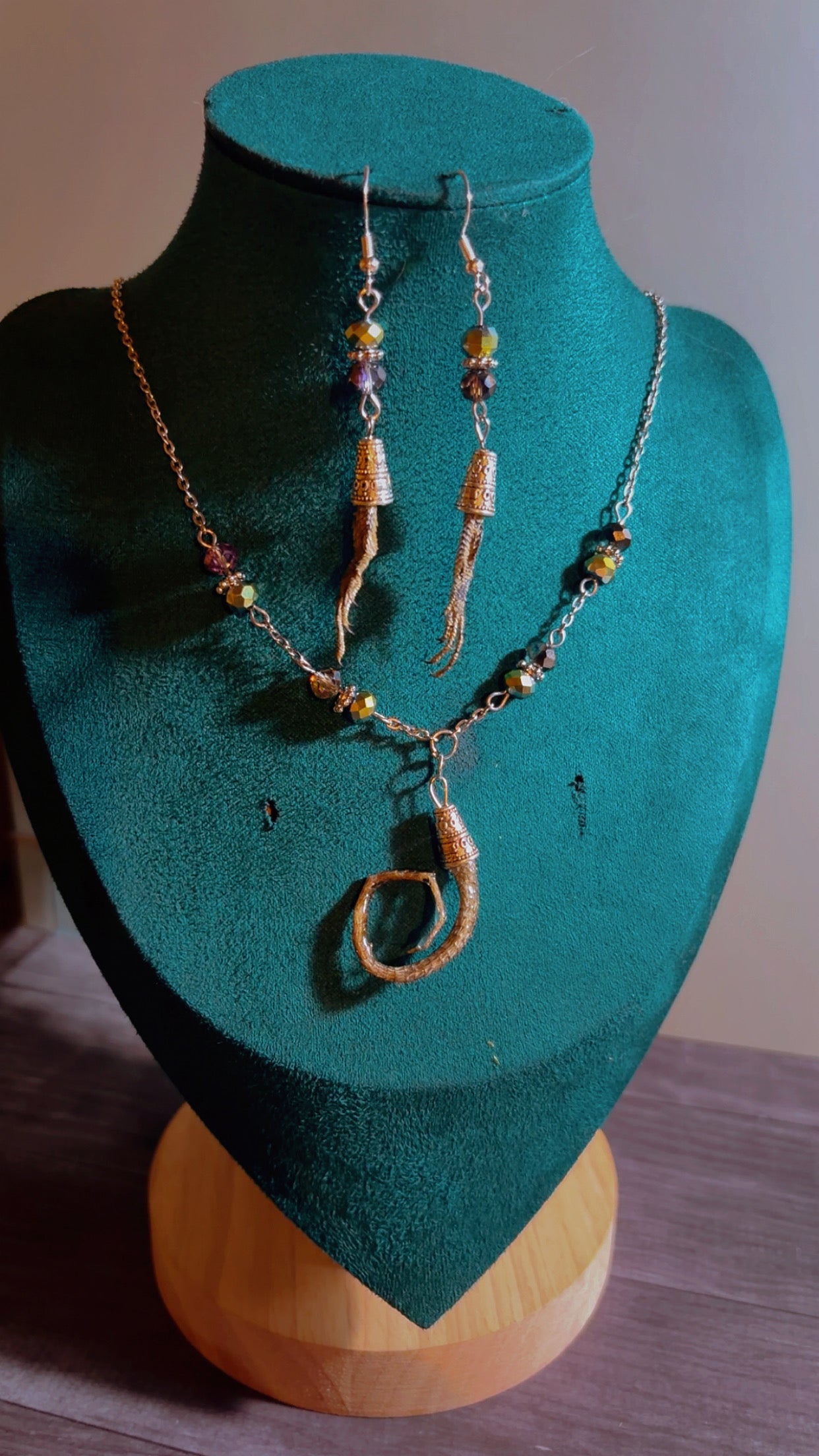 Handmade set featuring eastern fence lizard tail and feet