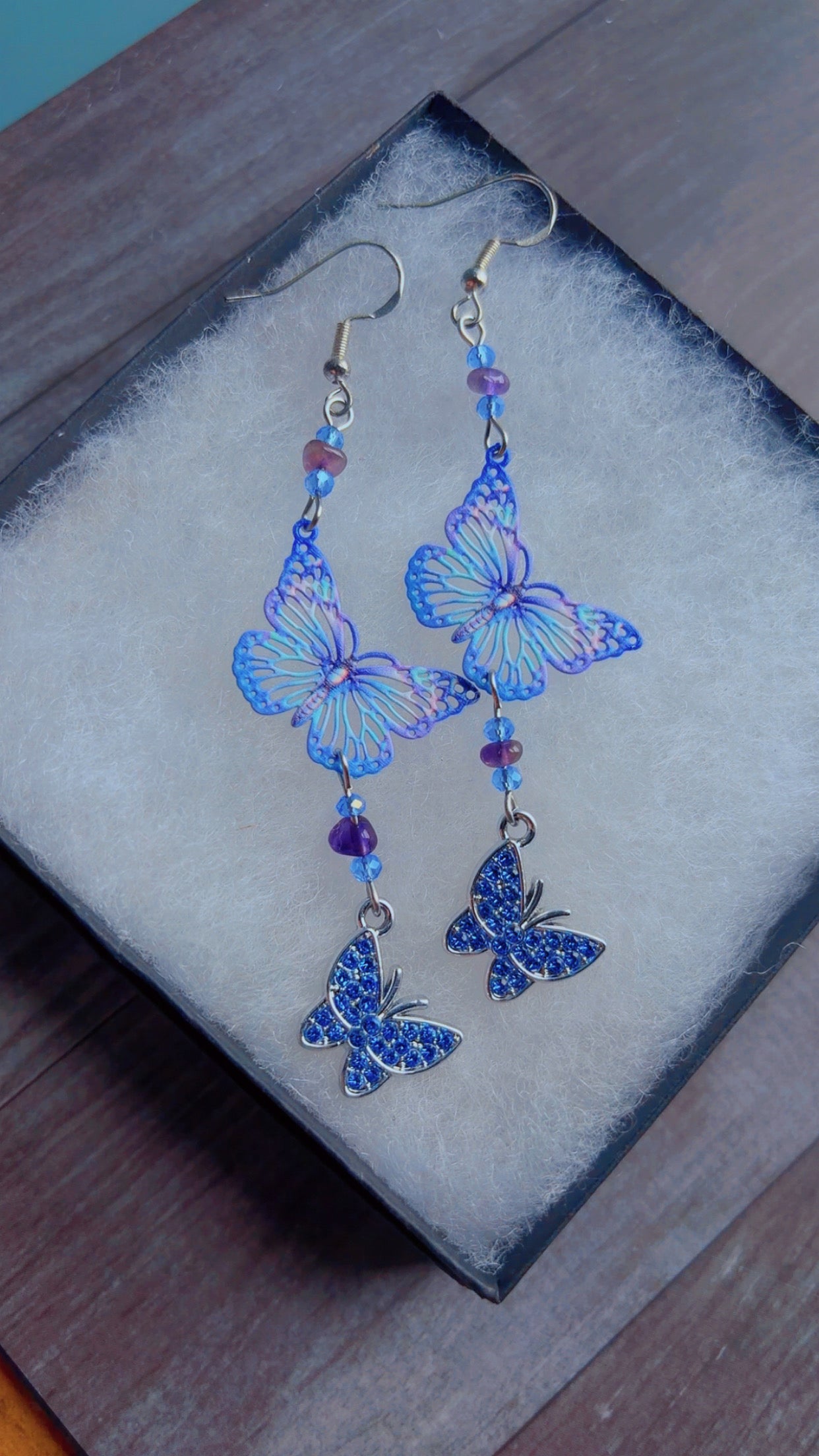 Handmade butterfly earrings
