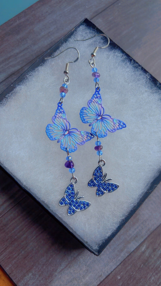 Handmade butterfly earrings