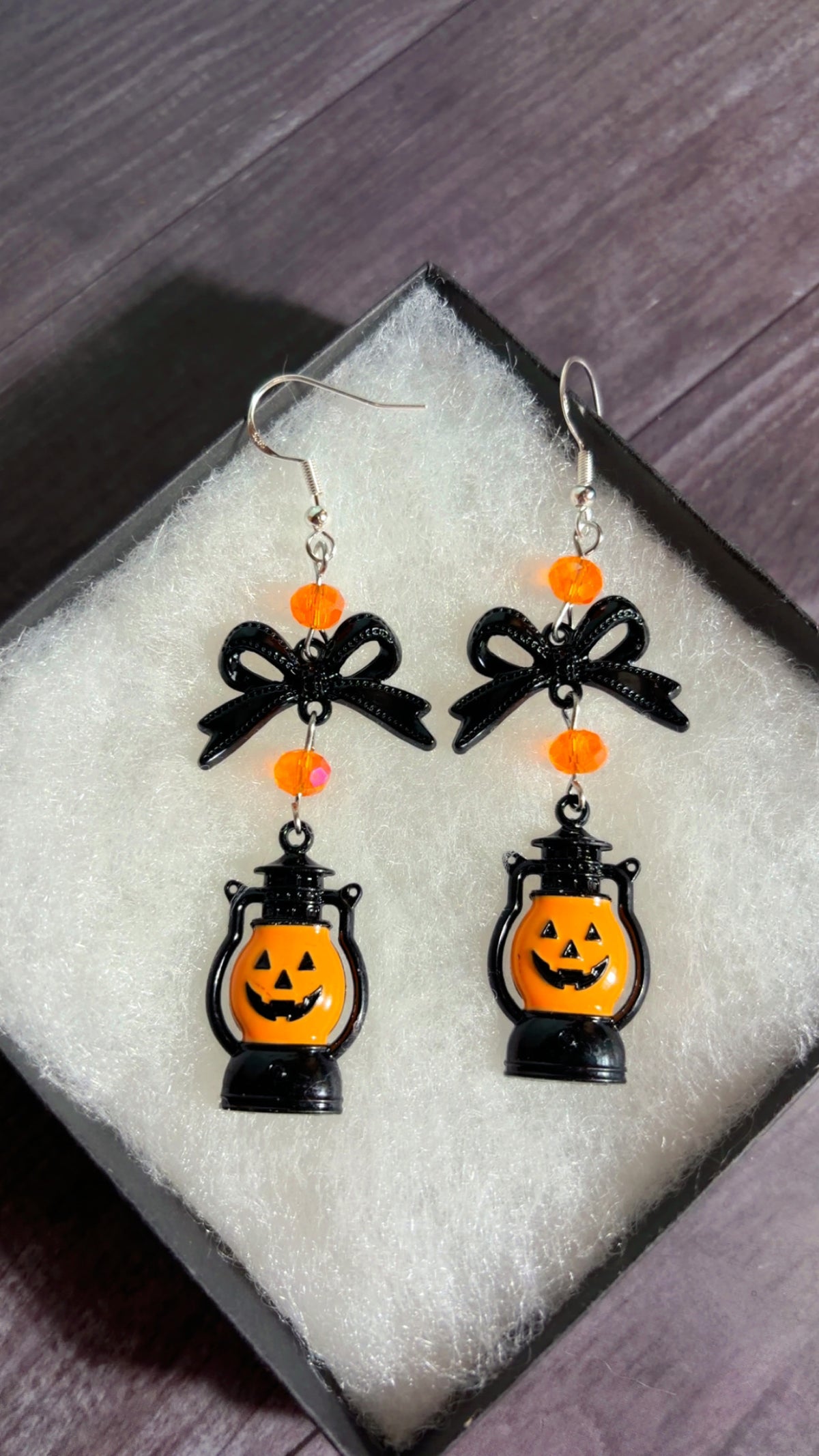 Handmade vintage lantern earrings