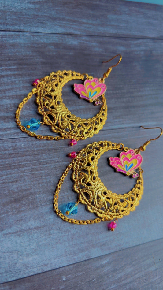 Handmade butterfly earrings