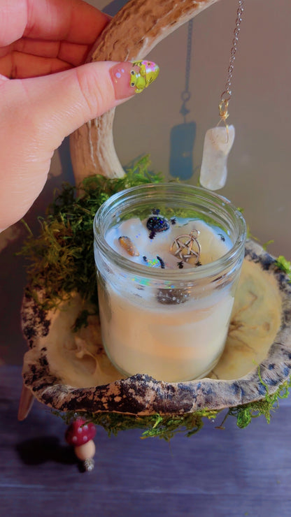 Handmade candle or crystal sphere holder