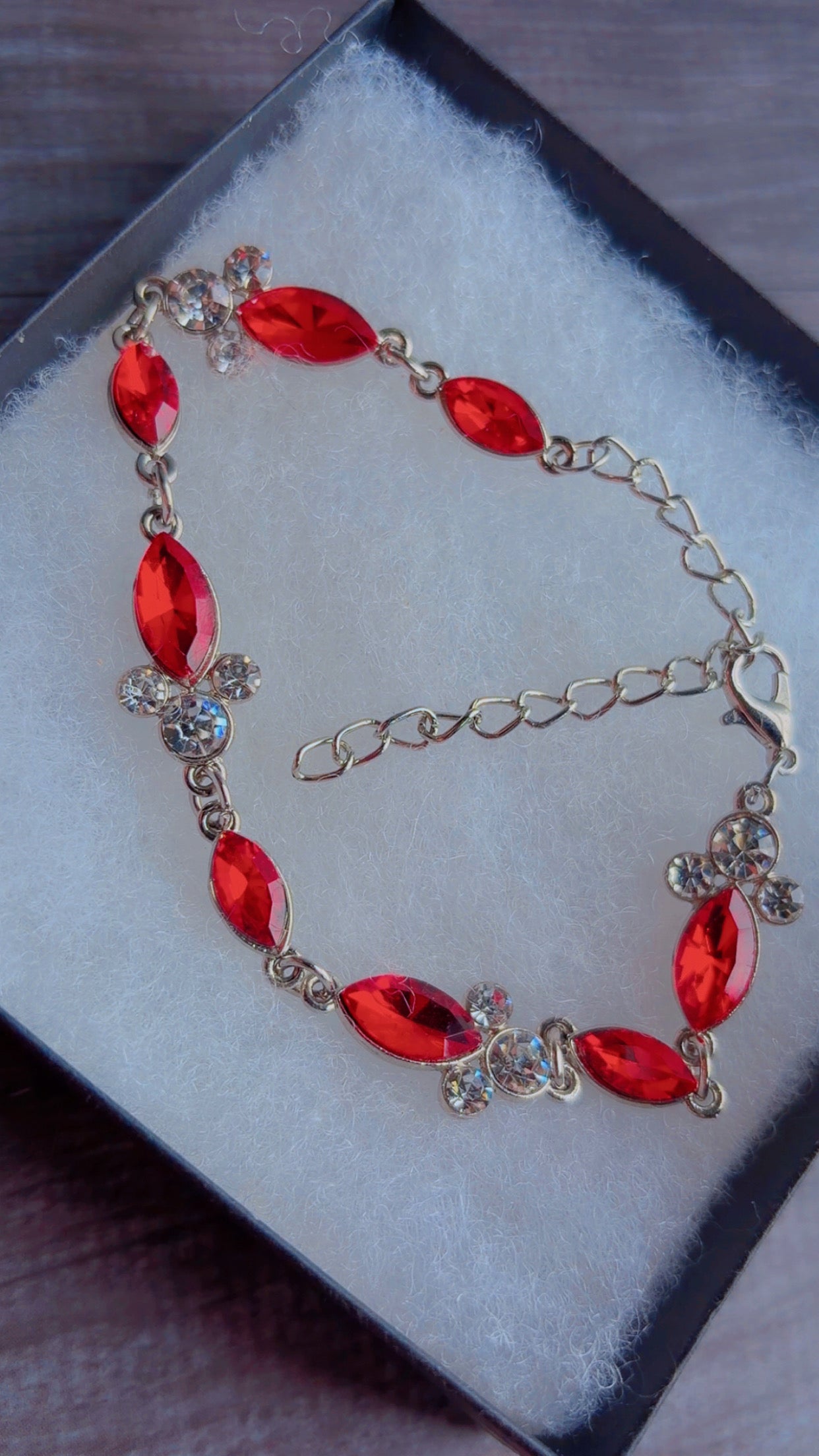 Red Rhinestone bracelet