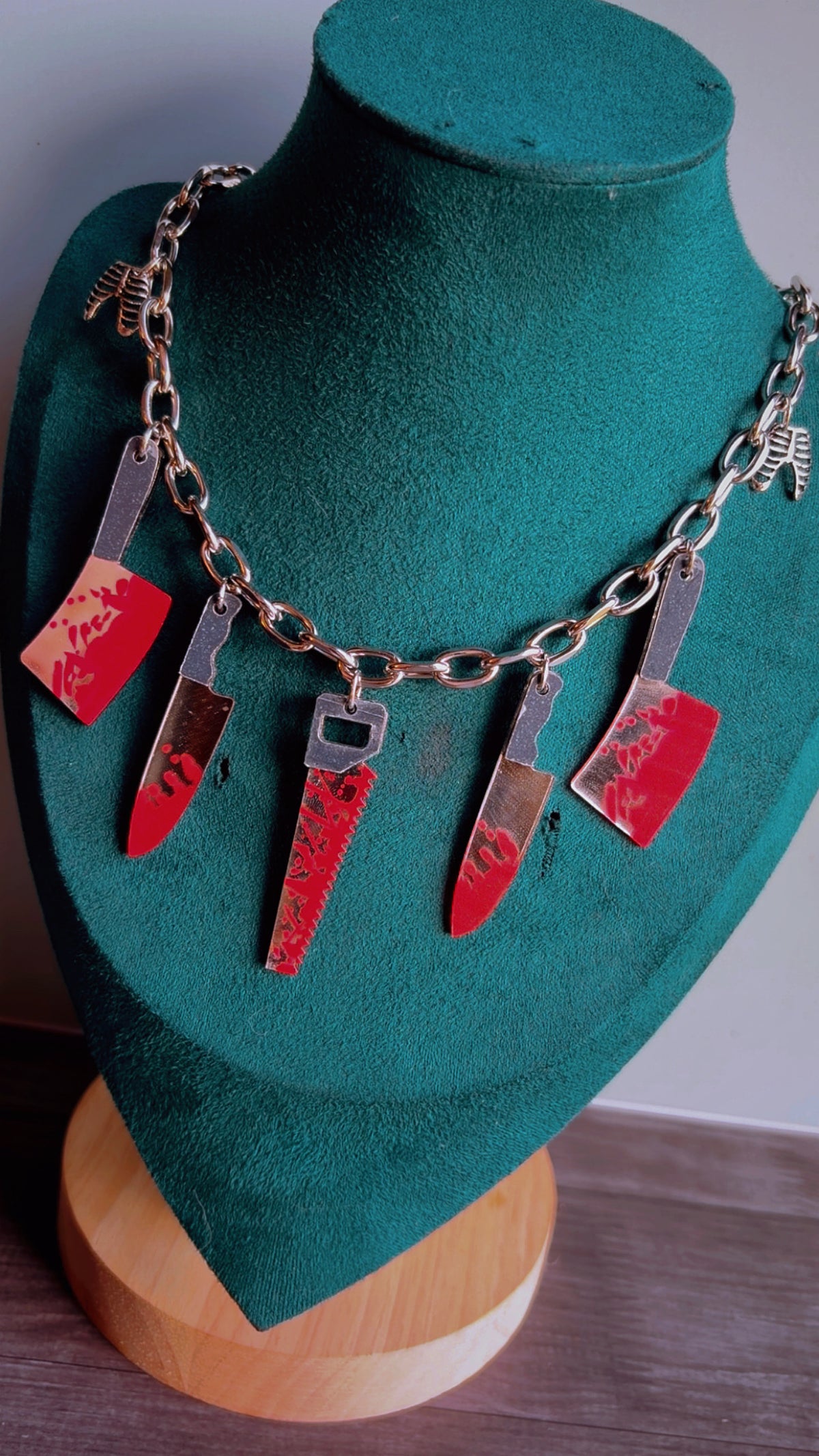 Handmade horror weapon charm necklace