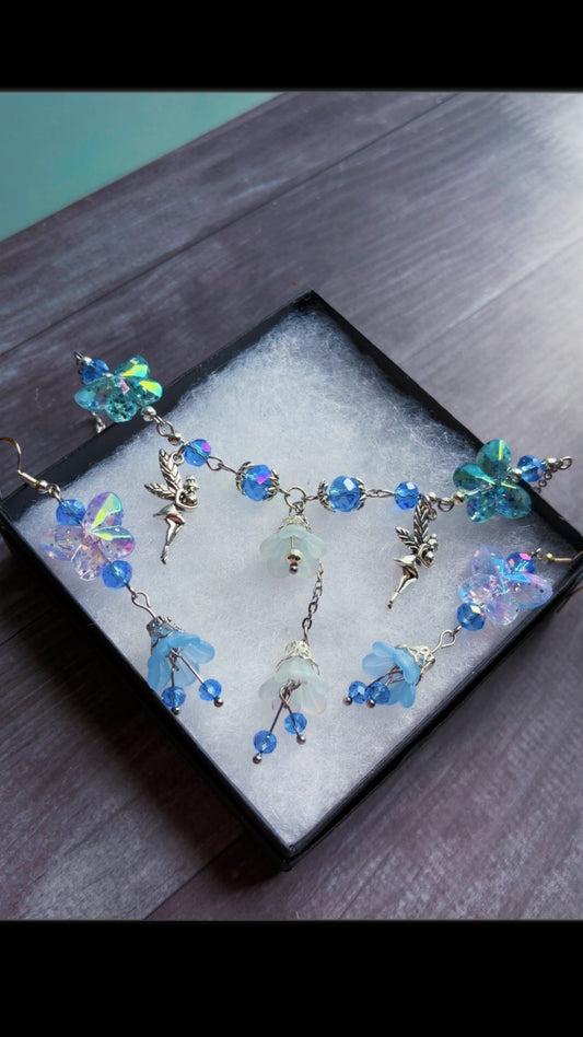 Handmade butterfly garden set