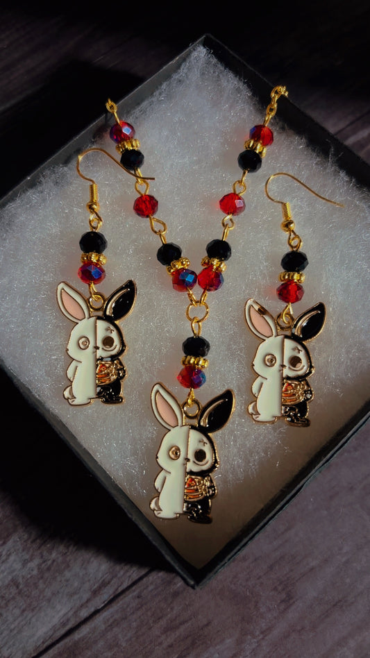 Handmade skeleton bunny set