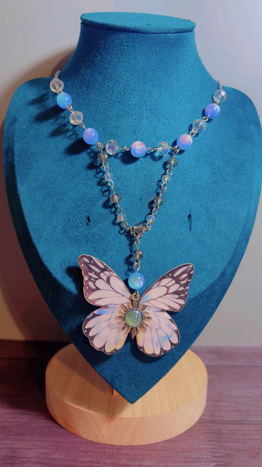 Handmade butterfly necklace