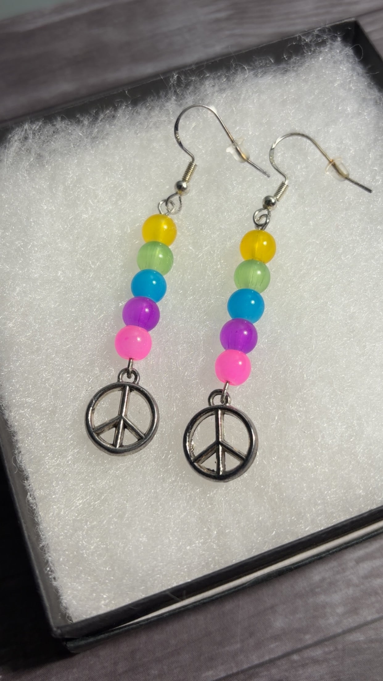 Handmade peace ☮️ earrings