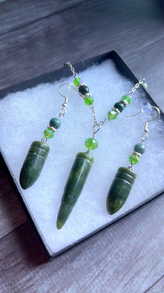 Handmade jade set
