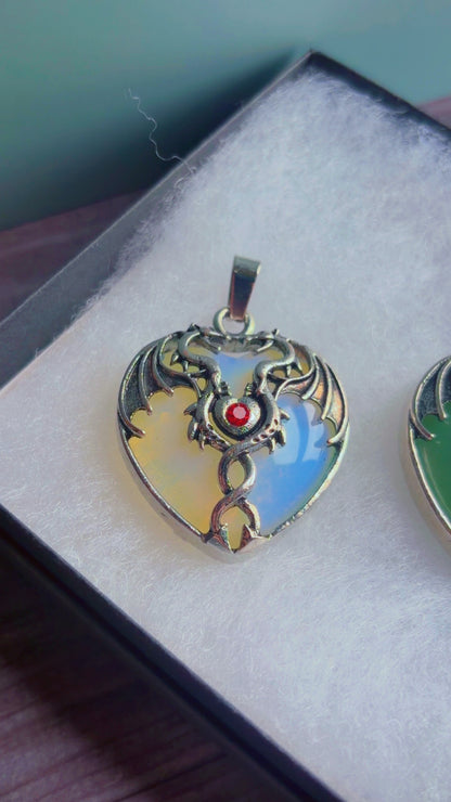 Crystal dragon pendants