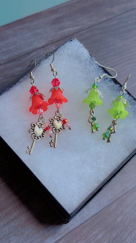 Handmade bell flower earrings