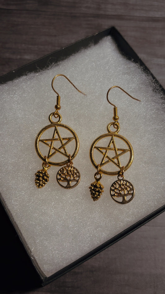 Handmade Forest witch earrings