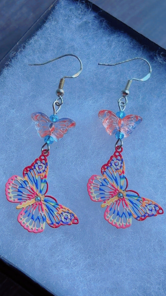 Handmade butterfly earrings