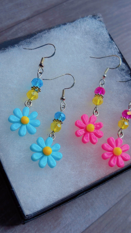 Handmade flower earrings