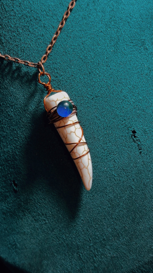 Handmade faux antler necklace
