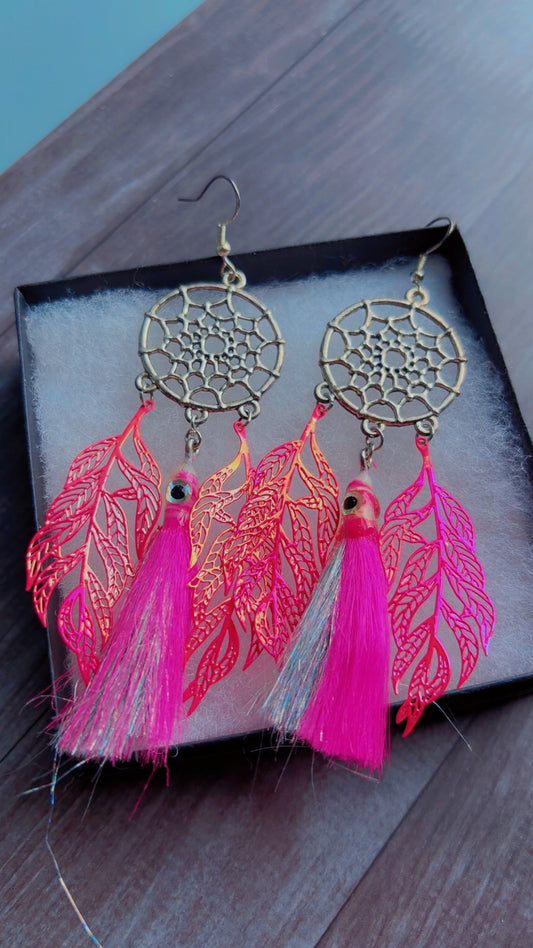 Handmade dream catcher earrings