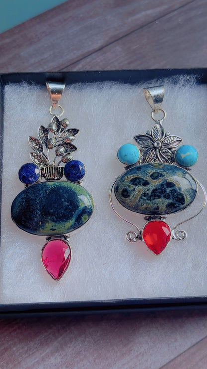 Kombaba jasper pendants