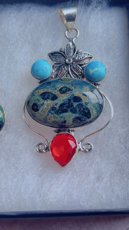 Kombaba jasper pendants