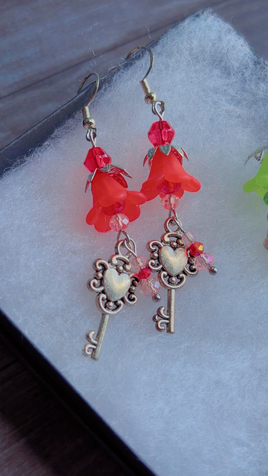 Handmade bell flower earrings
