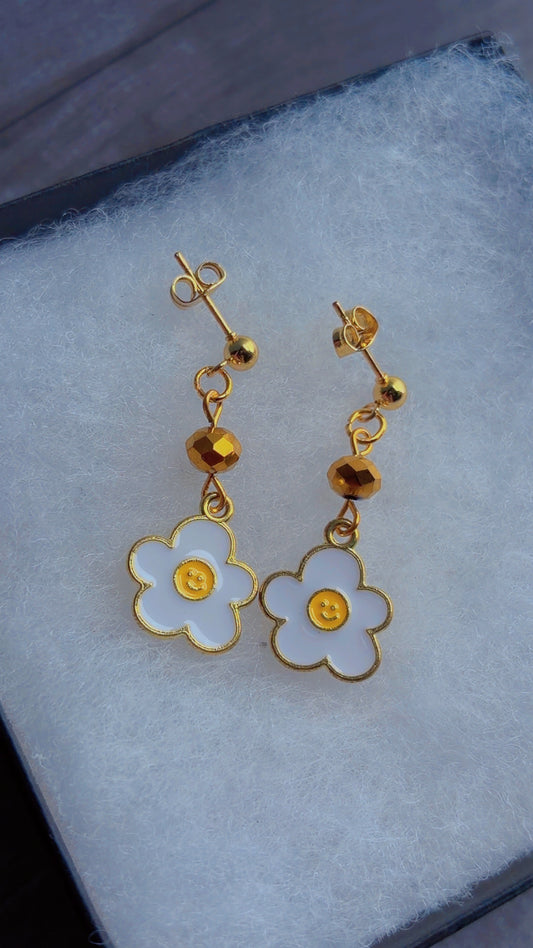 Handmade flower earrings