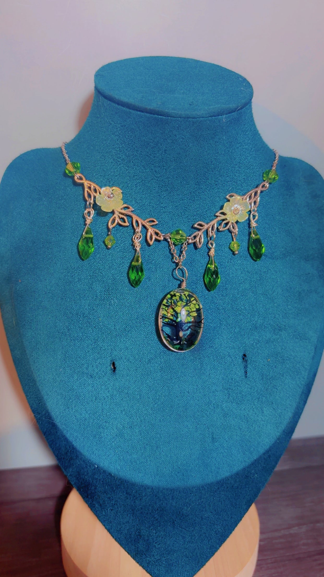Handmade forest fairy necklace