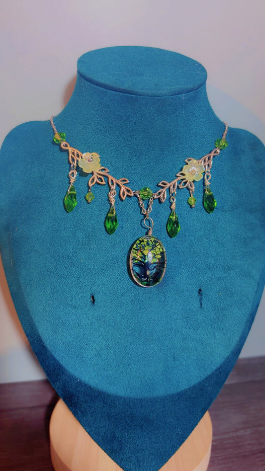Handmade forest fairy necklace