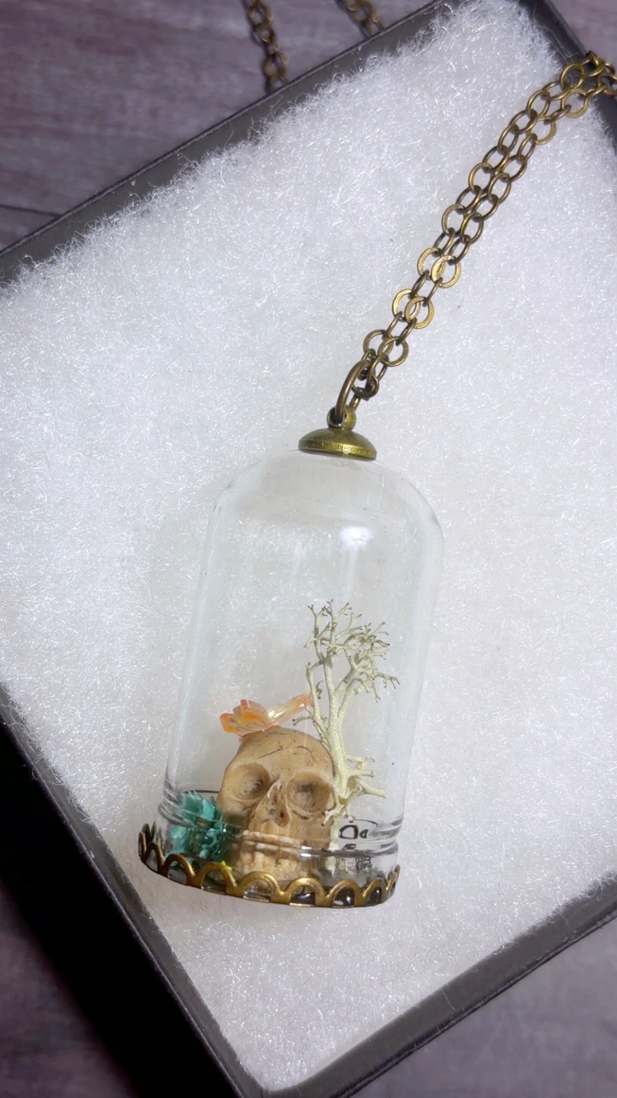 Handmade terrarium necklace