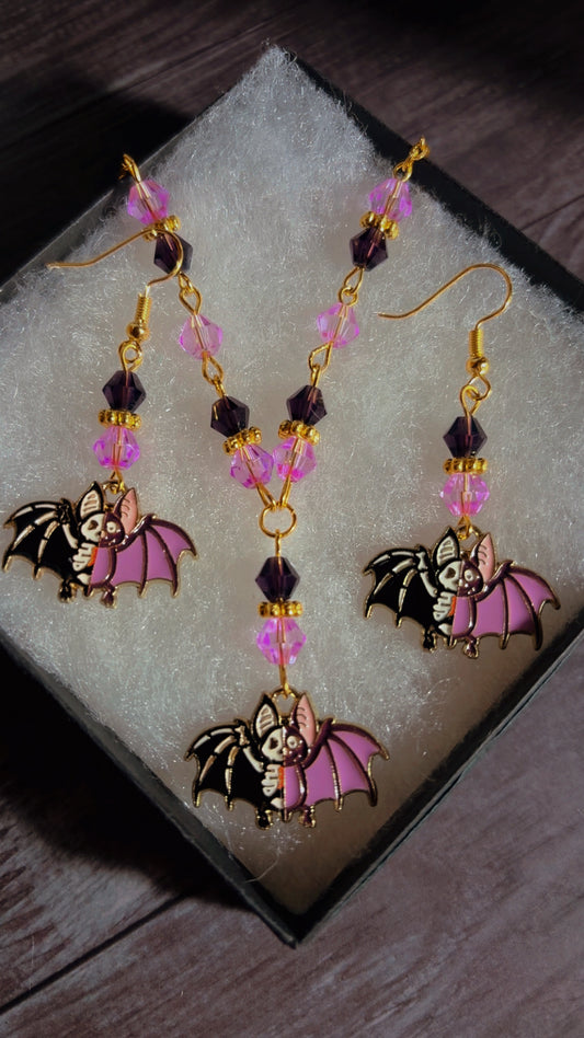 Handmade skeleton bat set