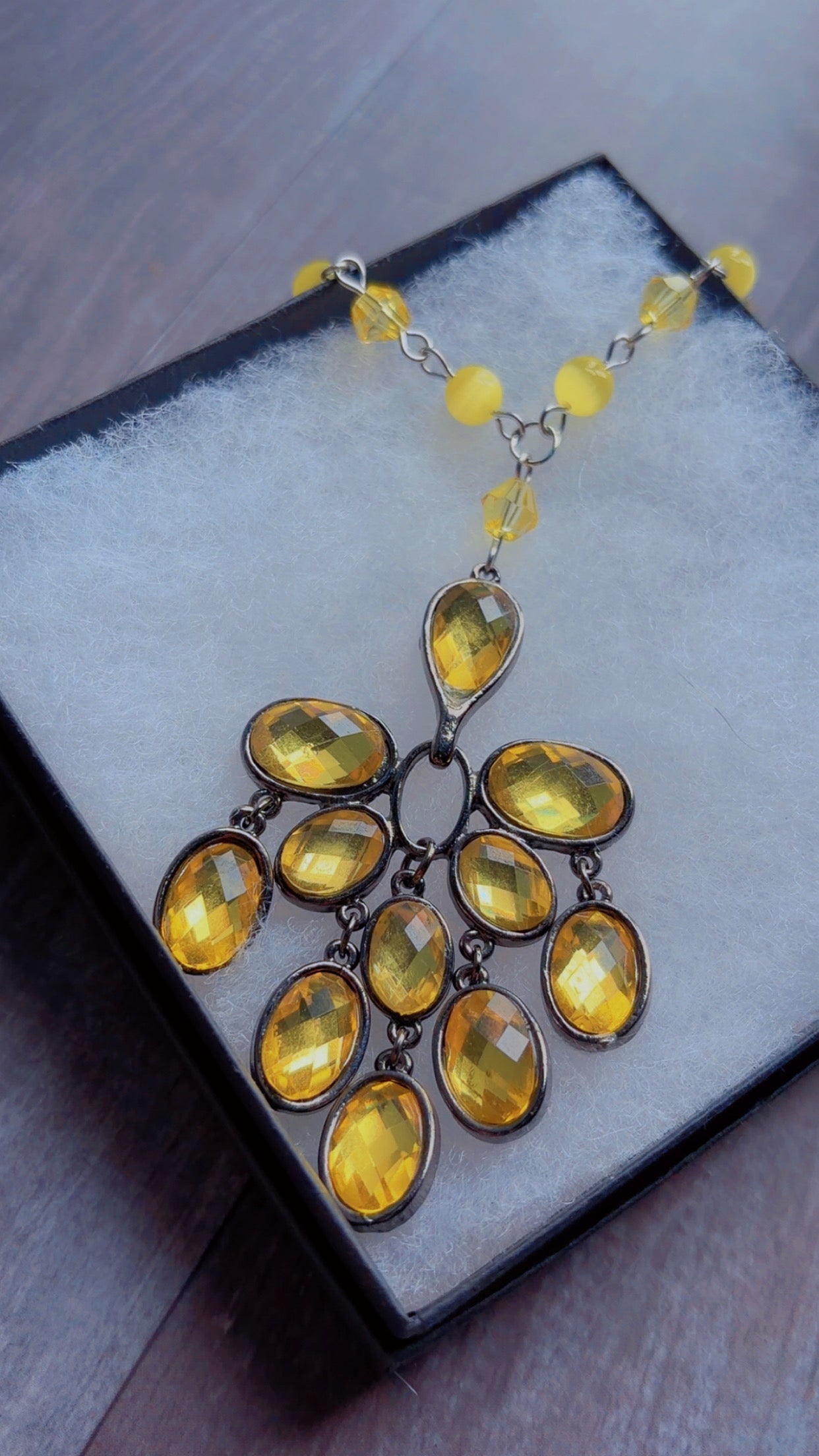 Handmade rhinestone necklace