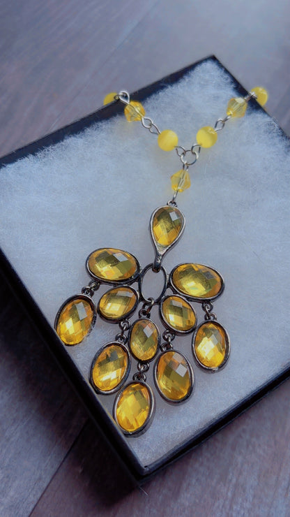 Handmade rhinestone necklace