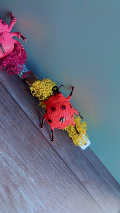 Handmade bug hair clip