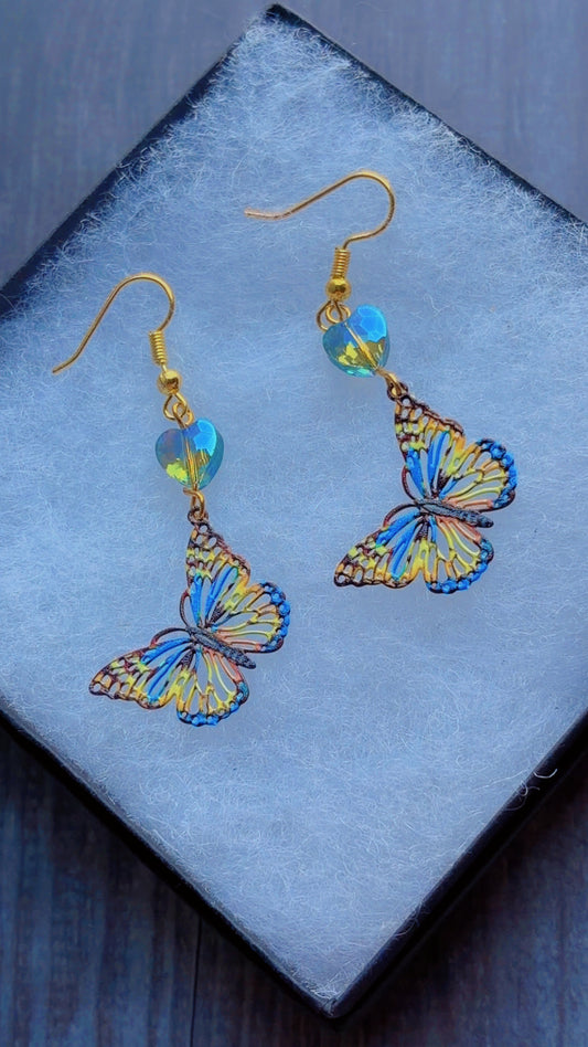Handmade butterfly earrings