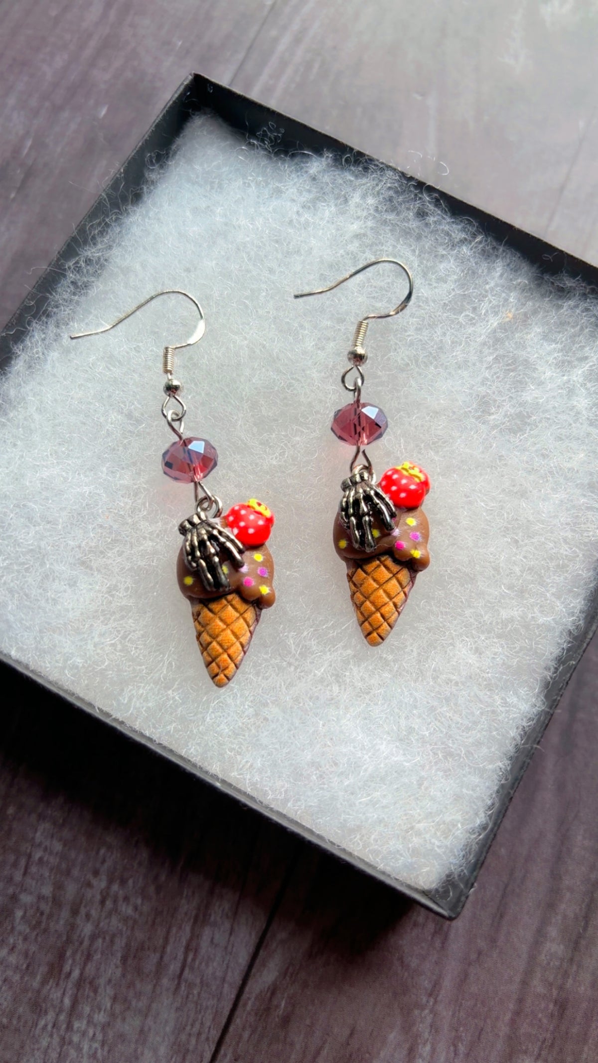 Handmade count chocula earrings