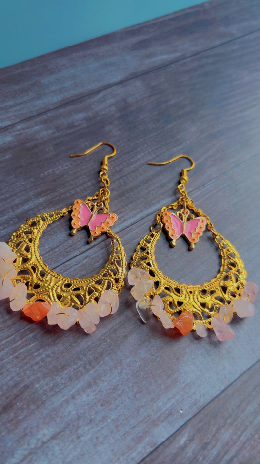 Handmade butterfly earrings