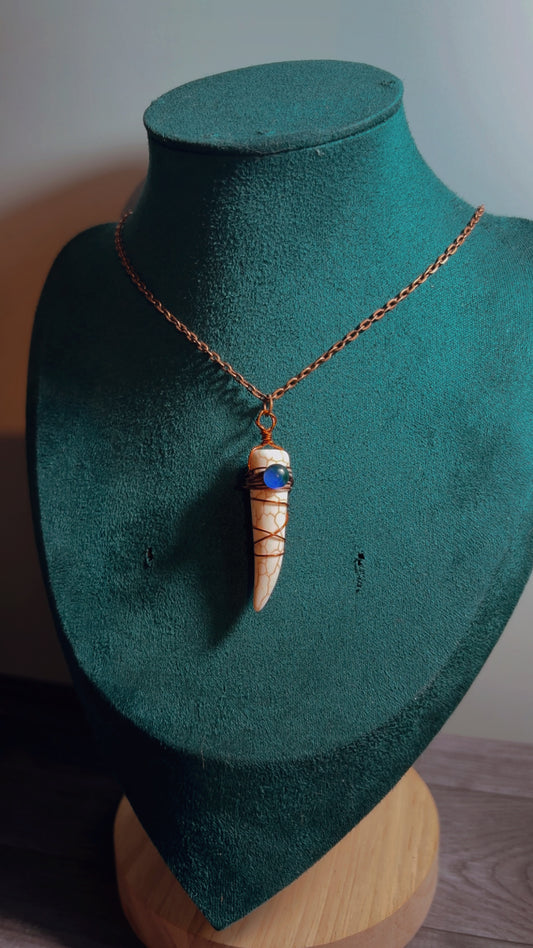 Handmade faux antler necklace