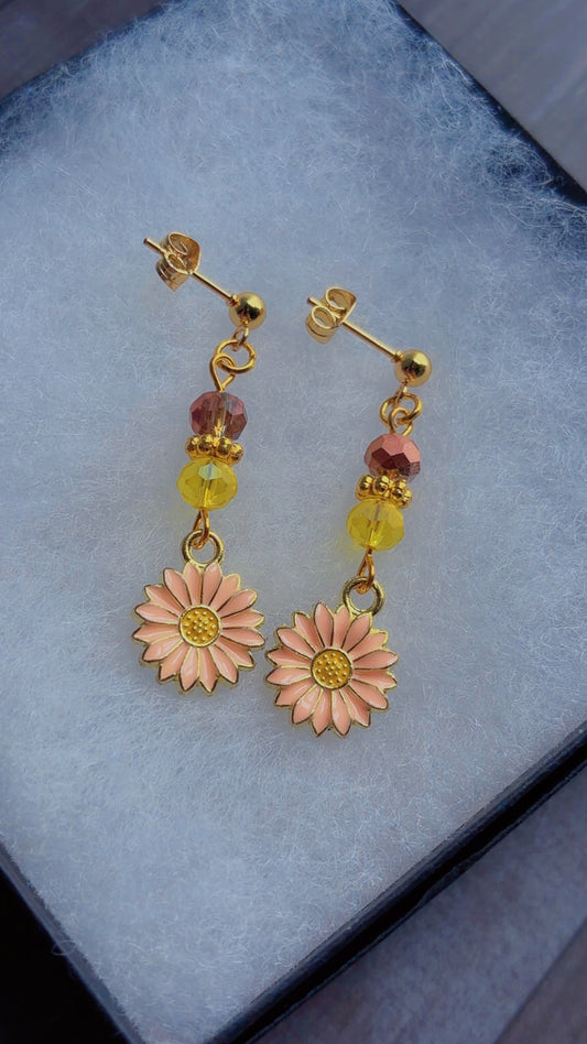 Handmade flower earrings