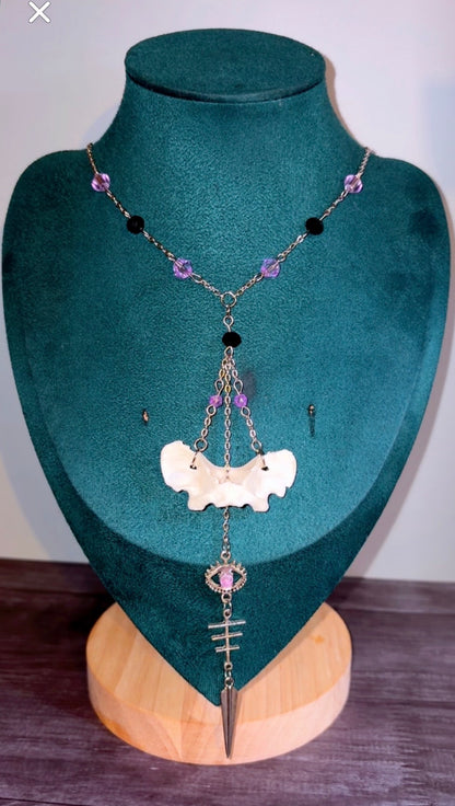 Handmade fox atlas necklace