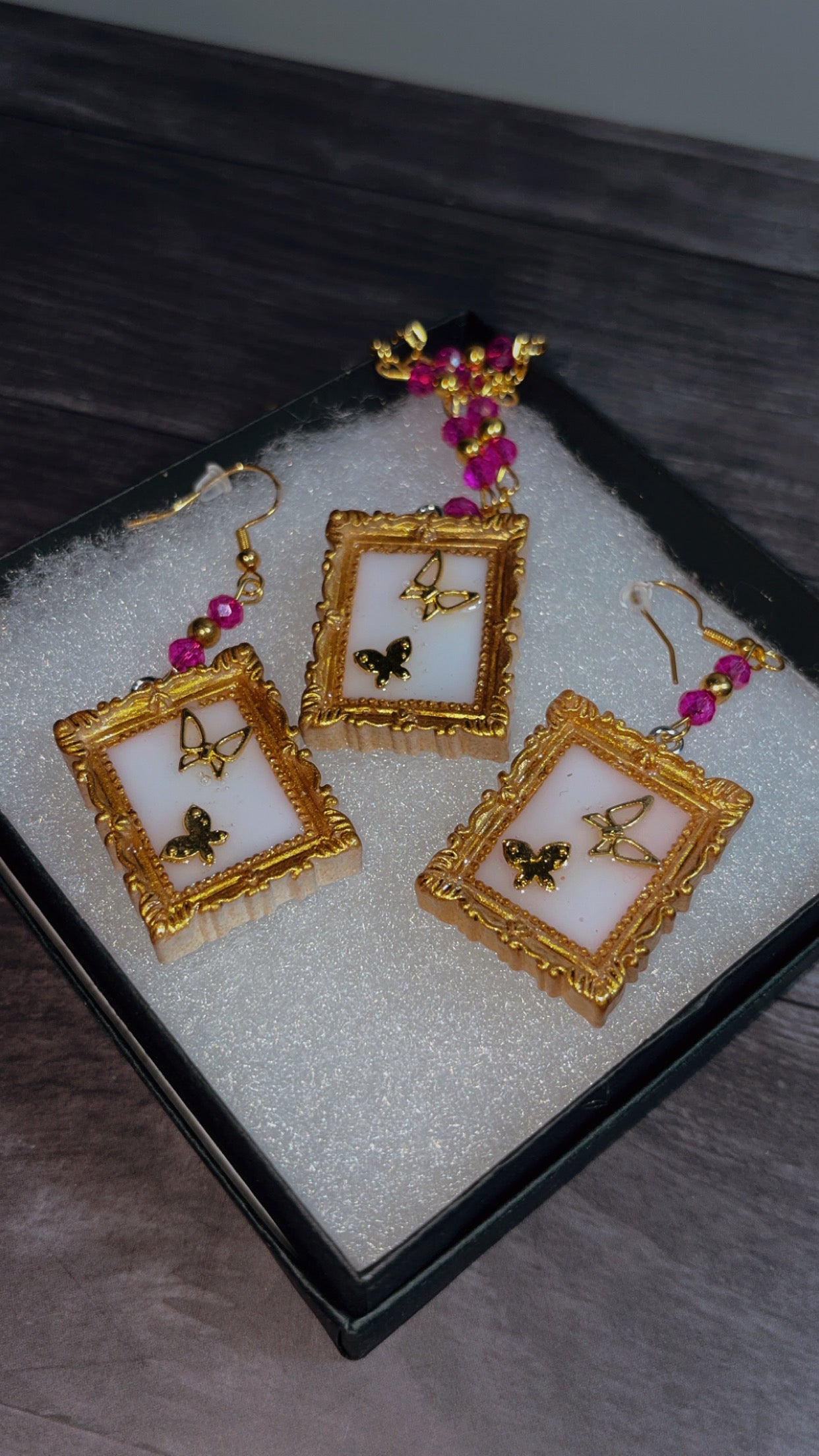Handmade butterfly set