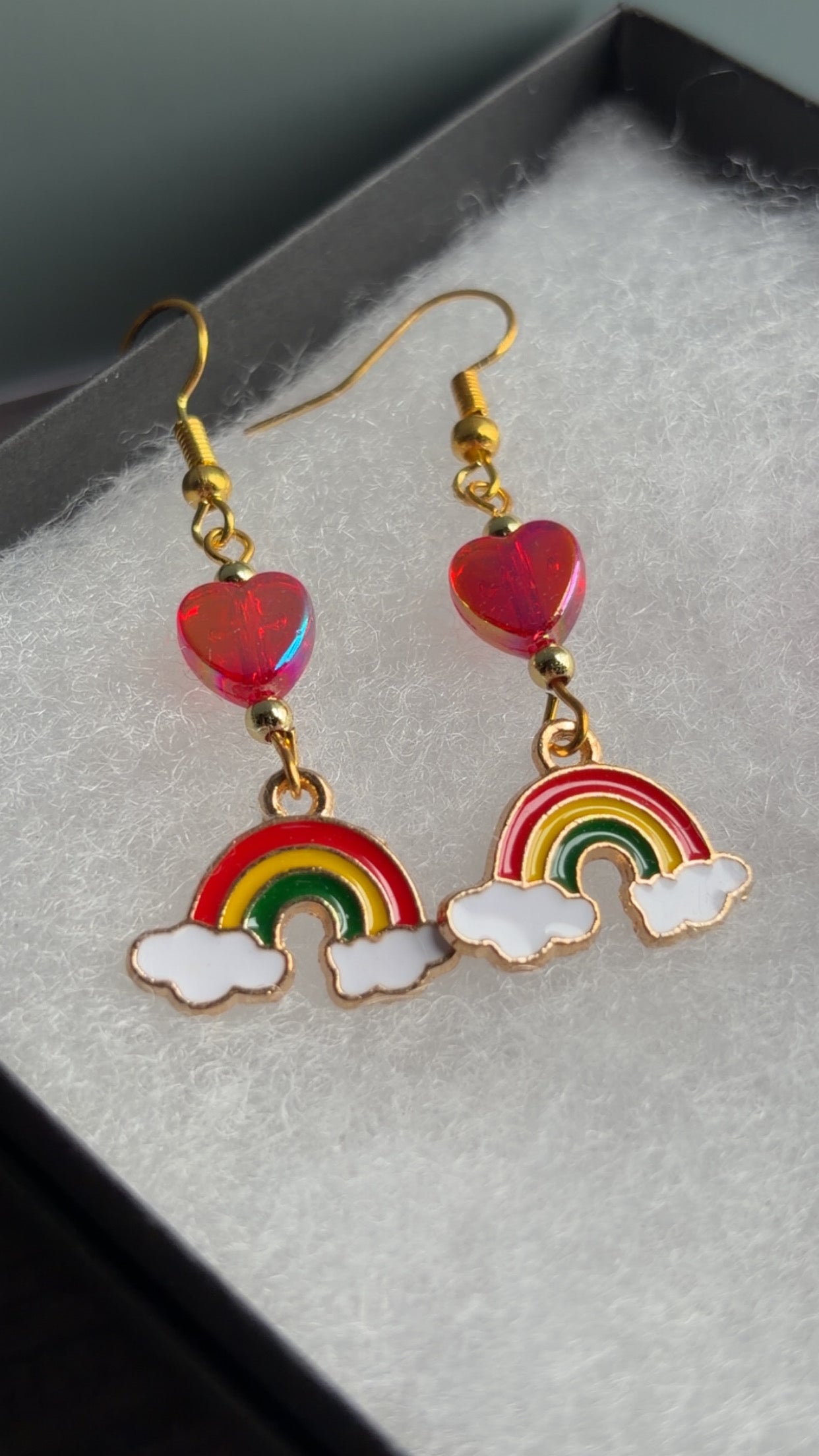 Handmade rainbow earrings