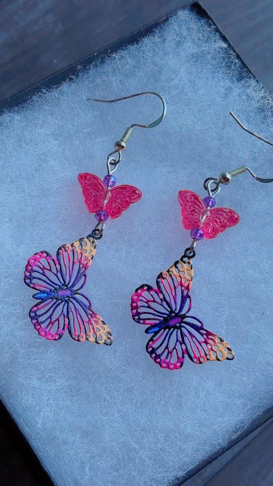 Handmade butterfly earrings