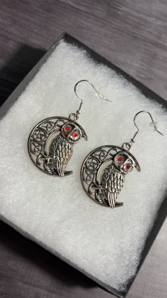 Handmade owl earrings