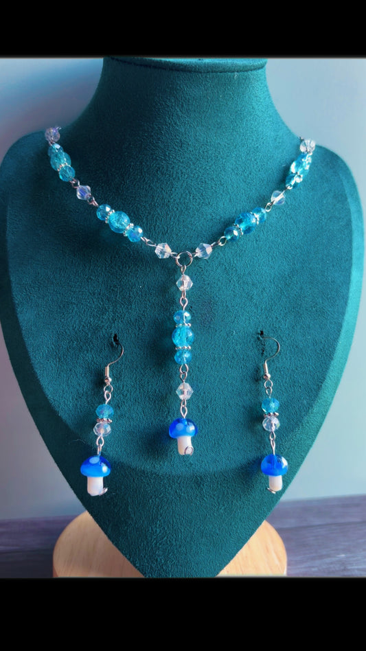 Handmade glass mushroom set