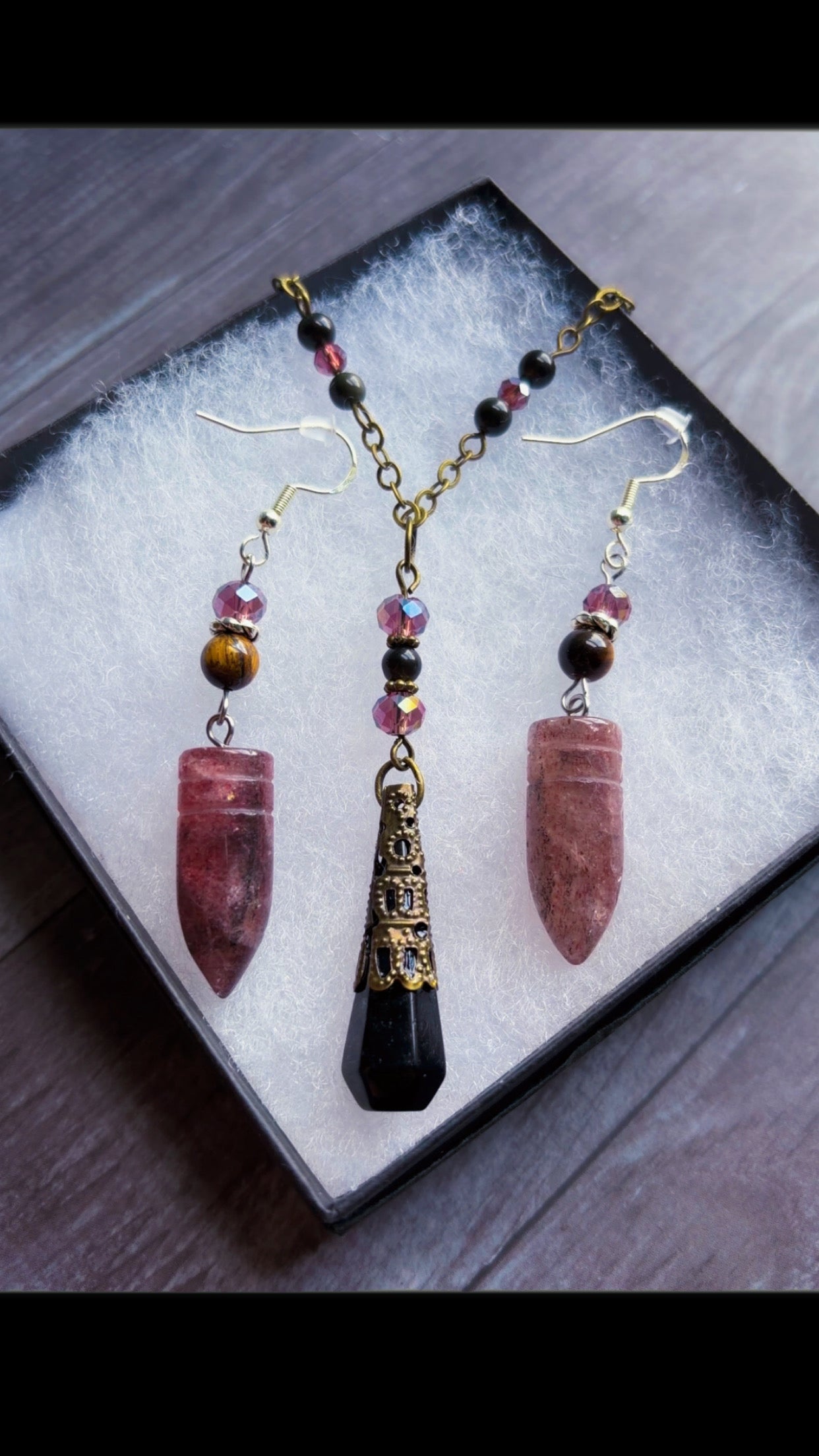 Handmade Whimsygoth gemstone set