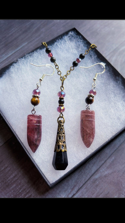 Handmade Whimsygoth gemstone set